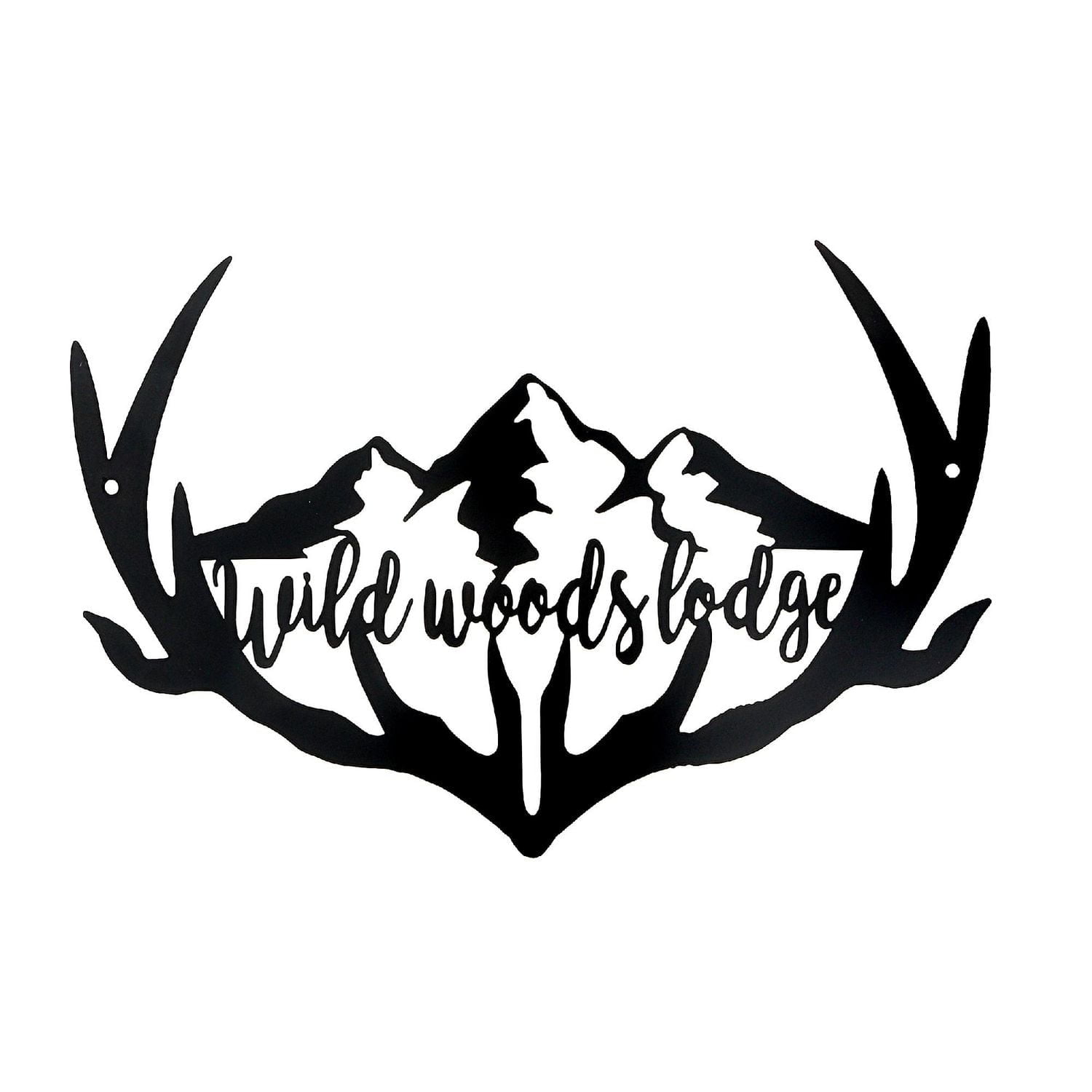 IH Casa Decor Metal Black Wall Decor Wild Woods Lodge