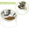 thumbnail image 3 of Yangbaga Raised Cat Food & Water Bowl, 4.96 in High Cat Food Bowl for Indoor Cats, Reduce Neck Burden & Easy to Clean, 3 of 6