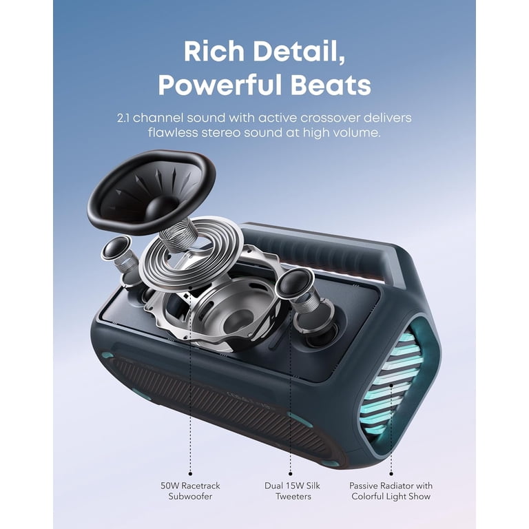Soundcore Boom 2 By Anker, Outdoor Speaker, 80W, Subwoofer, 24H