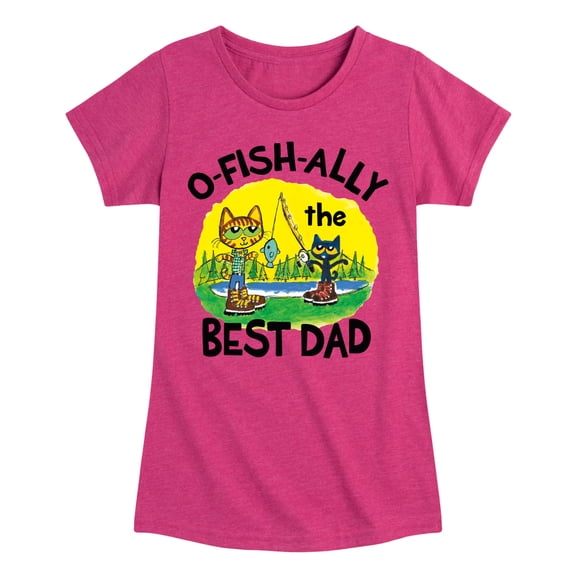 Pete The Cat - O-Fish-Ally The Best Dad - Toddler And Youth Girls Short Sleeve Graphic T-Shirt