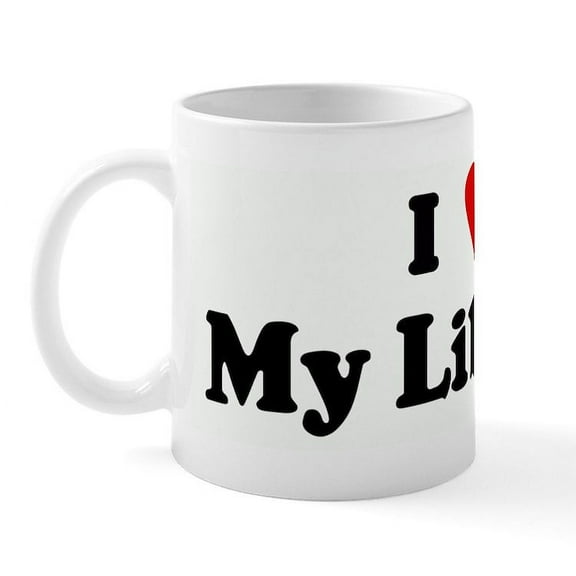 CafePress - I Love My Library Mug - 11 oz Ceramic Mug - Novelty Coffee Tea Cup