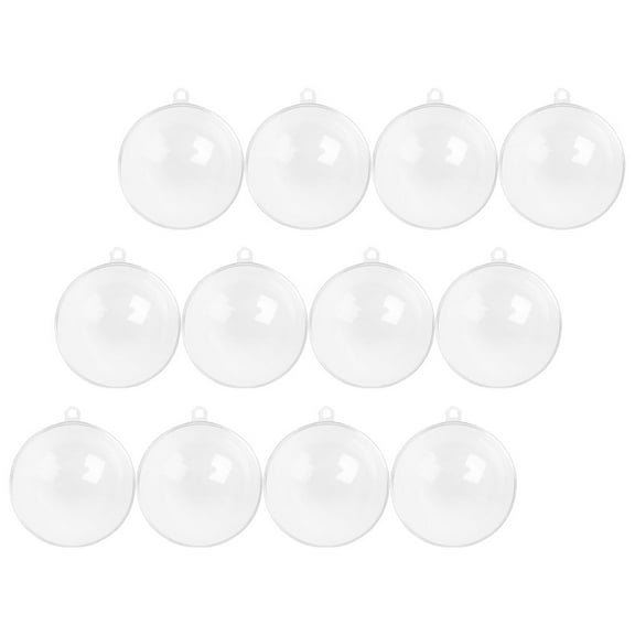 Worgeous 12Pcs Globe Ornament Fillable Clear Plastic Balls for Home Decor