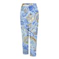 thumbnail image 6 of kaondbfi Women's Linen Printed Casual Pants Summer Lightweight Elastic Waist Beach Vacation Trousers with Pockets, 6 of 9
