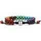 thumbnail image 2 of Pulsera trenzada con cuentas de piedra de yoga con piedras preciosas de cristal curativo de Reiki de 7 chakras, joyería ajustable para mujer, 2 of 5