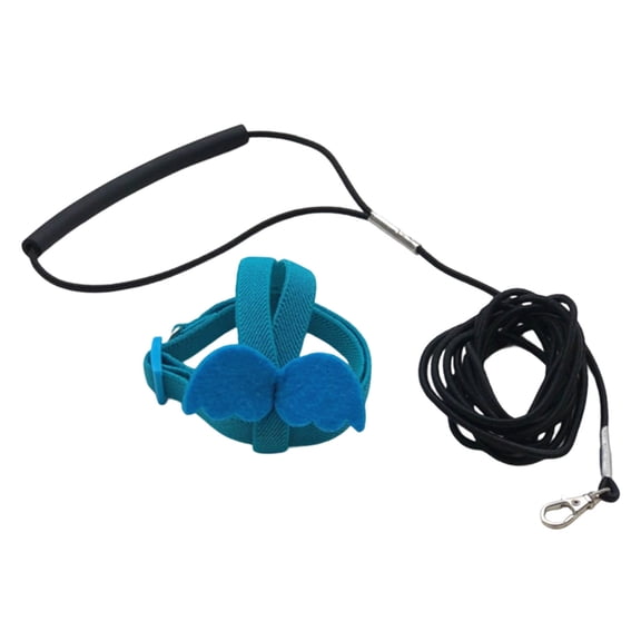 zhonghuaying Pet Birds Harness and Leash Flight Suit Harness Vest Outdoor Activity Fly Training Clothes for Cockatoo Parakeets Flight Suit and Leash(A,Blue)