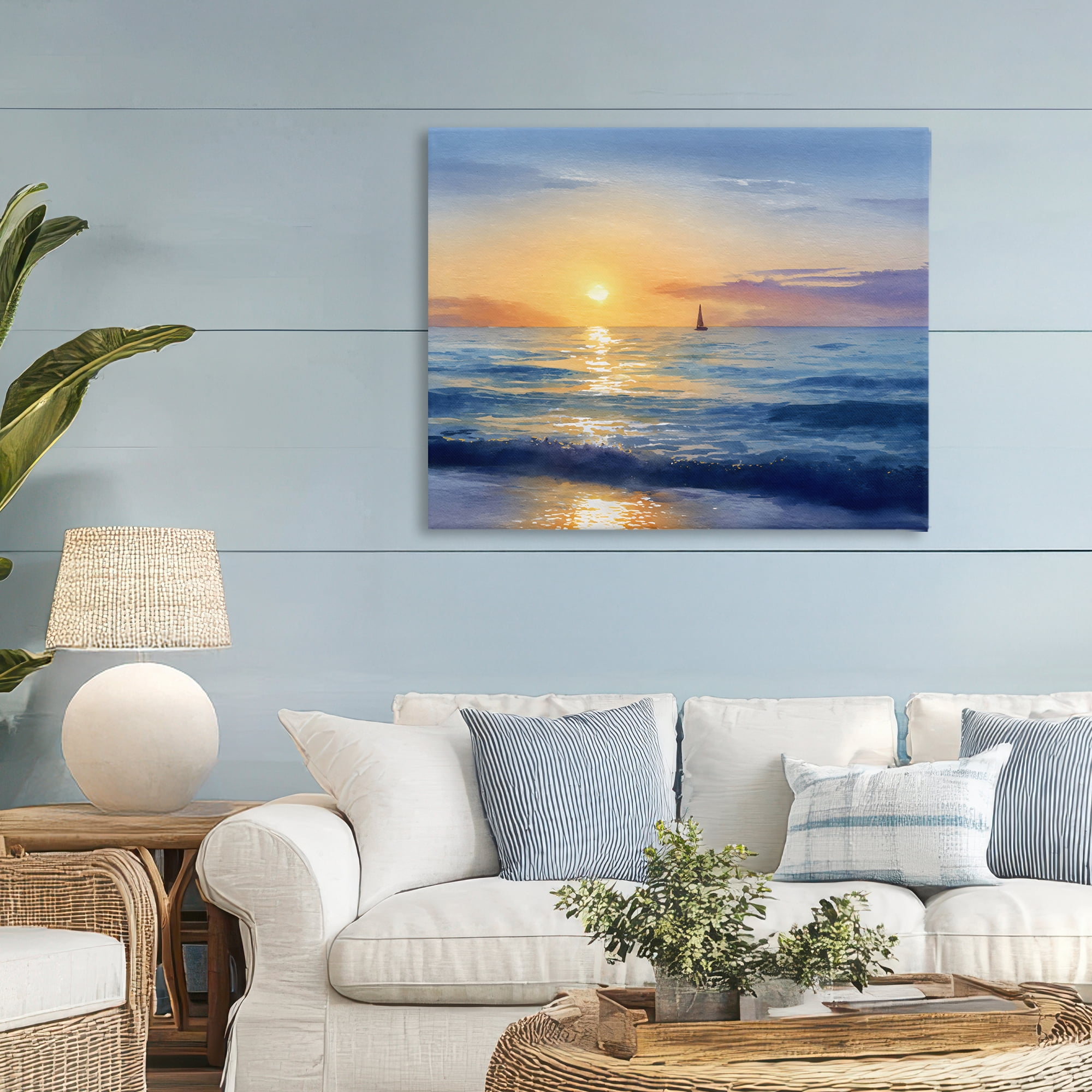 Stupell Industries Sails To The Sun At Sea Canvas Wall Art, design by Franklyn Gregory