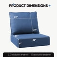 thumbnail image 6 of Joyofarm 24" x 22" x 6" Outdoor Chair Cushions for Patio Furniture, Deep Seat and High Back for Patio Rocking Dining Chair and Couch, Blue (Set of 5), 6 of 8