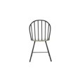Novogratz Leo Farmhouse Dining Chair, Black Metal/Grey Wood