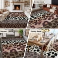 thumbnail image 5 of Animals Printed Striped Area Rugs 6'x9', Washable Small Throw Rugs for Kitchen Dining room, Rustic Country Leopard Textured Indoor Outdoor Rug Non-Slip Low Pile Carpet Runner Reversible Floor Mats, 5 of 8