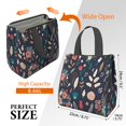 thumbnail image 3 of Pioneer Flower Floral Print Pattern Insulated Lunch Bag for Women & Adults,Large Portable Soft Cooler Lunch Bag,Thermal Food Storage Tote with Pearl Cotton,8.66L,8.75x5.75x9.5 Inch, 3 of 6