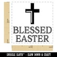 thumbnail image 2 of Blessed Easter Self-Inking Rubber Stamp Ink Stamper - Blue Ink - Small 1 Inch, 2 of 7