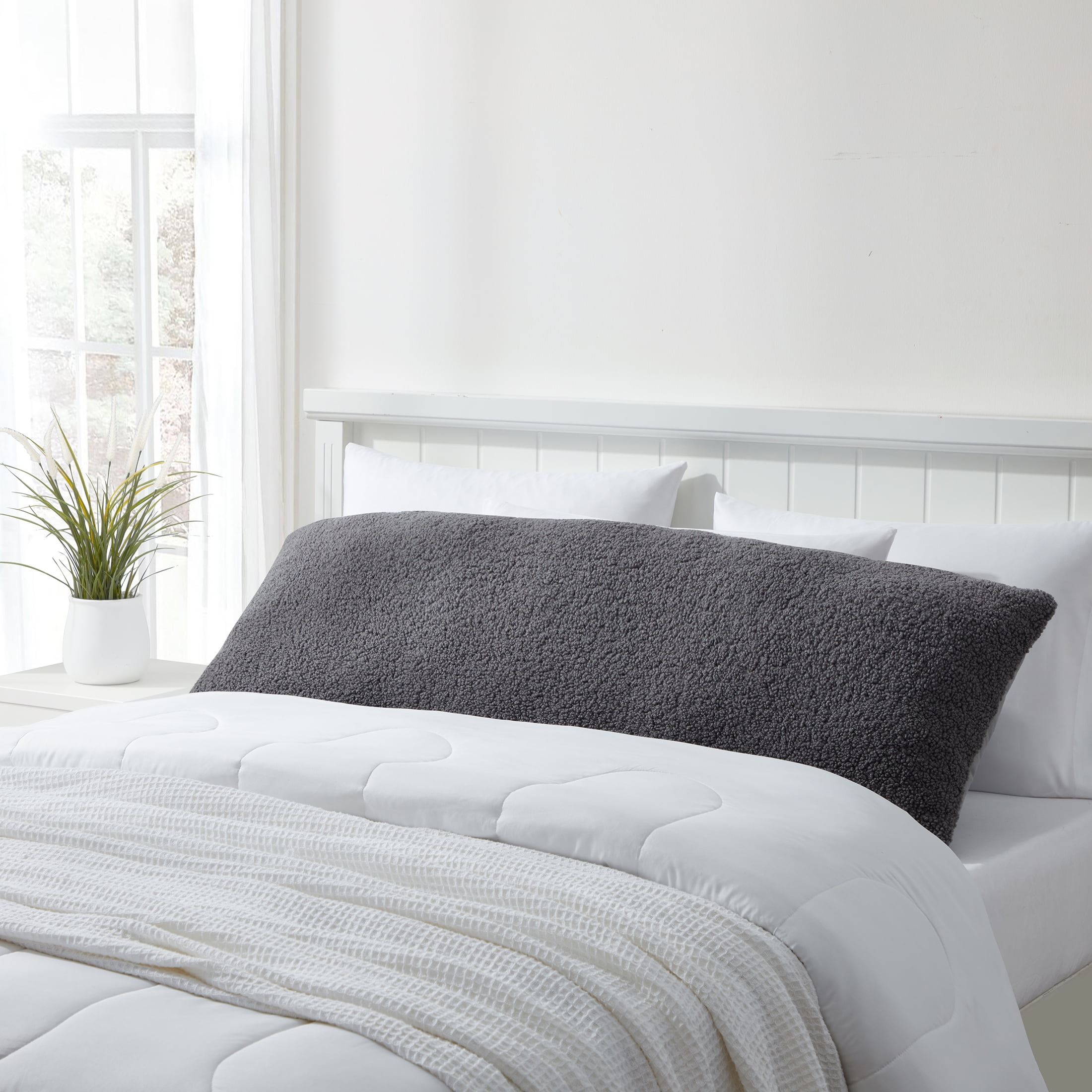 Better Homes & Gardens Gray Body Pillow, 54' x 20'