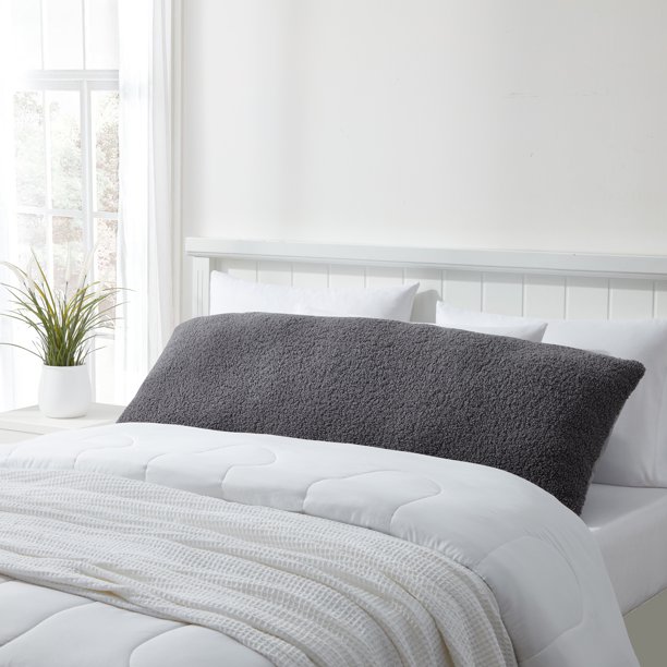 Better Homes & Gardens Gray Body Pillow, 54" x 20"