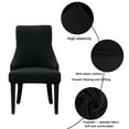 thumbnail image 2 of Armless Wingback Chair Covers,Stretch Sloping Armchair Slipcover Anti-Dust Removable Washable Soft Solid Color Side Chair Slipcover for Dining Living Room Hotel Ceremony-1 Pcs-black, 2 of 8