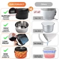 thumbnail image 4 of Aotto Electric Lunch Box Food Warmer, 39 oz Personal Food Heater 4 in 1 Heated Lunch Box for Office/Car/Truck/Travel, 12V/24V/110V/220V, 4 of 8