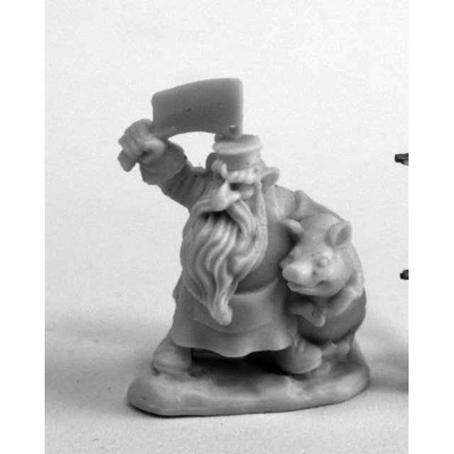 Reaper Miniatures Dwarf Butcher # 77460 Bones - Mini figura de plástico D&D RPG Reaper 0762486774607