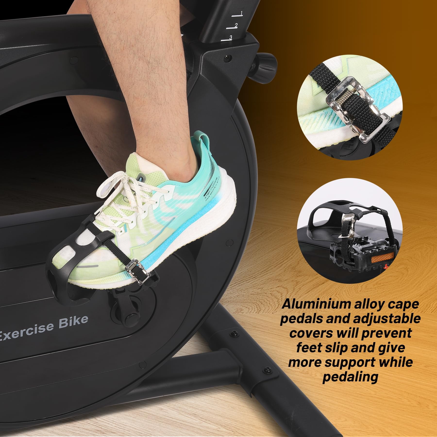 Towallmark Stationary Indoor Exercise Bike – Electromagnetic Resistance, Low Noise, Smart Knob Control, App Compatible, Upgraded Comfortable Seat for Home Cycling