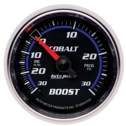 AUTO METER 6103 21/16IN BOOSTVAC, 30 IN HG/30 PSI, MECH, COBALT