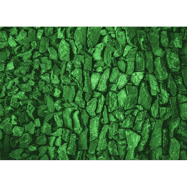 Ahgly Tapis Rectangulaire Lavable en Machine Intérieur Vert Émeraude Profond, 4 Pieds x 6 Pieds