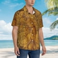 thumbnail image 3 of Kll Men'S Hawaiian Shirt Short Sleeve Button Down Beach Shirts-Vintage Map, 3 of 7