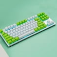 thumbnail image 4 of inalámbrico multicolor de 87 teclas, interruptor azul, retroiluminación con receptor USB para ordenador portátil y PC Verde Blanco Azul Hugo Teclado inalambrico, 4 of 8
