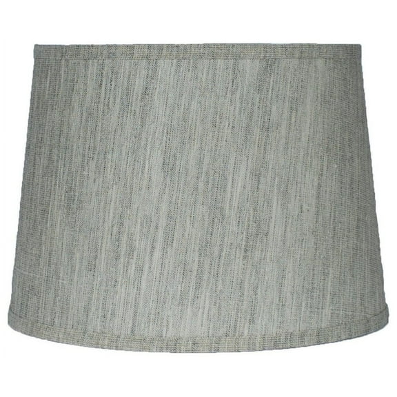 Urbanest French Drum Lamp Shade, Textured Linen, 14x16x11", Brown Flax
