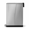 thumbnail image 6 of Home Zone Living 13 Gallon Slim Dual Compartment Kitchen Trash Can with Step Pedal and Soft-Close Lid, Stainless Steel, Silver, 6 of 10