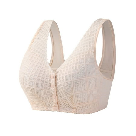 

Woman s Breathable Front Closure Daily Bra Underwear Wirefree Support Bra