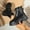 #137-Black, variant on Wowcloth Chunky Heel Boots for Women – Metal Lace-Up Platform with Comfortable Thick Sole & Edgy Autumn-Winter Style Versatile Ankle Boots