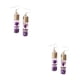 thumbnail image 3 of Qarigey 1 par de pendientes colgantes para mujer, joyería de compromiso para mujer, color morado Violeta 2piezas Qarigey CBP308120, 3 of 6