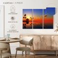 thumbnail image 4 of Elephant Stock Beach Hut And Palm Trees Wall Art - Horizontal Multi Panel Canvas - Living Room Wall Decor - Beach Multi Panel - Orange And Blue Decor - 74" x 48", 4 of 4