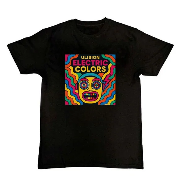 Ulision Electric Colors Multicolored Print Mens Unisex T-Shirt S M L XL 2 3 4 XL