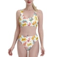 thumbnail image 2 of Picia Boho Bunny Women's High Waisted Bikini Scoop Neck Swimsuit Two Pieces Bathing Suit-Small, 2 of 8