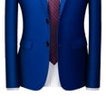 thumbnail image 5 of Xuniizn Men Suits 2 Piece Set, Plus Size Solid Color Two Button Party Prom Suit, Elegant Cocktail Dinner Party Tuxedo Suits, 5 of 5