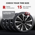 thumbnail image 4 of Hubcap Wheel Covers, Impact Resistant Wheel  Universal Hubcap Easy To Install  for, 4 of 7
