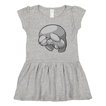

Inktastic Cute Manatee Family Gift Toddler Girl Dress