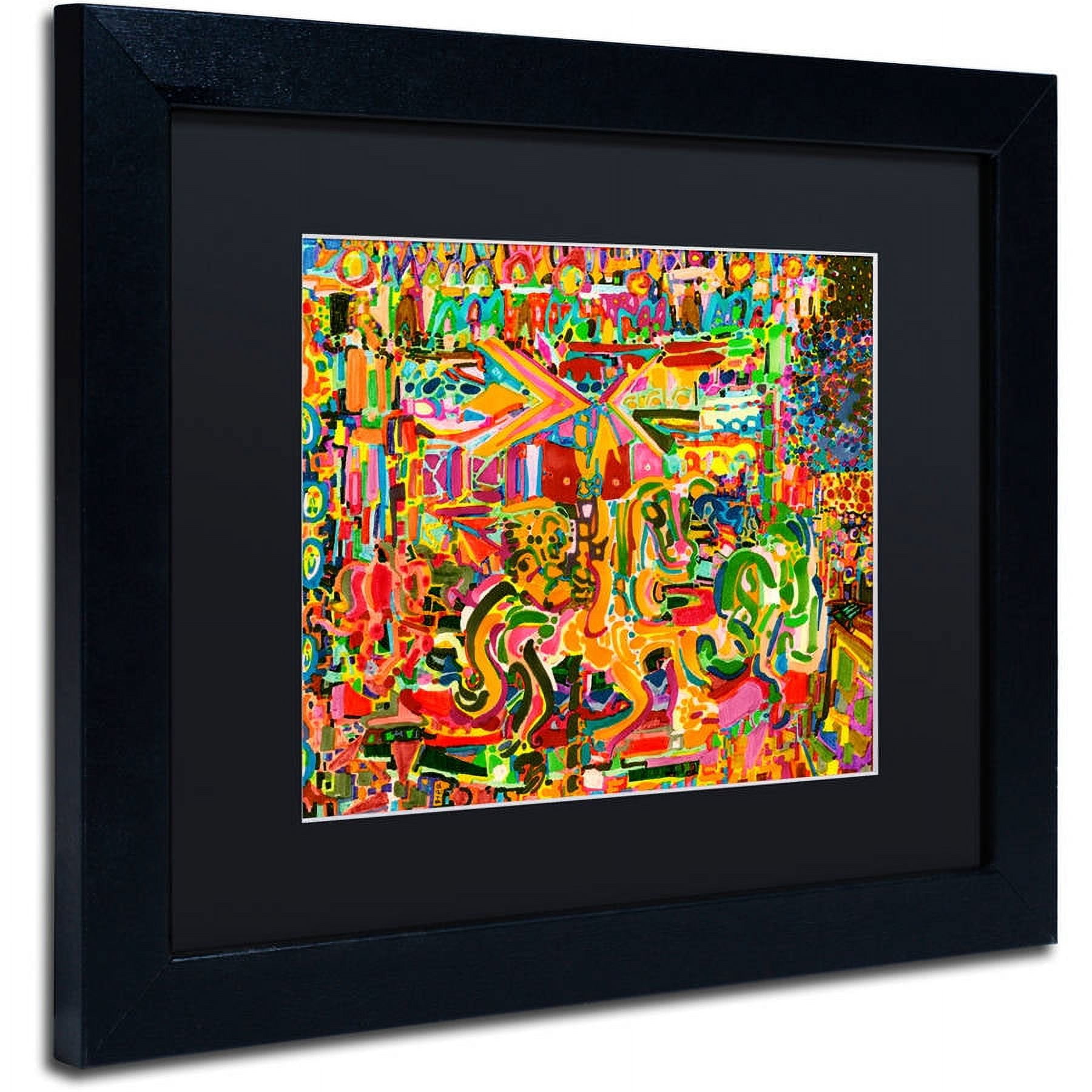 "Electric Carnival" Canvas Art by Josh Byer, Black Matte, Black Frame