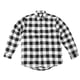 thumbnail image 1 of Camisa a cuadros para hombre, camisa de manga larga a cuadros negra informal a la moda, Tops sueltos para niños para otoño invierno blanco 2XL, 1 of 12