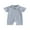 Blue, variant on Baby Toddler Boys Summer Plaid Jumpsuit 3 6 12 18 Months Short Sleeve Turn Down Collar Button Up Casual Romper