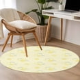 thumbnail image 4 of Yellow Lemon Round Area Rug 3.3Ft Washable Circle Rugs for Dining Room Table, Summer Farmhouse Fruits Leaves Lemon Non-Slip Carpet Floor Mats Indoor Outdoor Carpet Runner Aesthetic Home Decor, 4 of 8