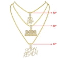 thumbnail image 2 of Deck Your Neck with This Iced Out Selection of Layered Hip Hop Word Pendents on Twisted Rope Chains. Elevate Your Look - Shout Out Your Vibe! - GJM Neck 288 GOLD, 2 of 5