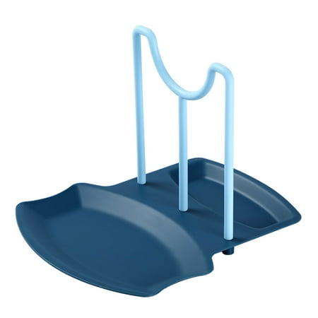 

Mackneog Pot and Lid Rack Sitting Home Kitchen Countertop with Shovel and Spoon Rack，Gift on Clearance