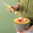 thumbnail image 2 of Yuarrent Juego de cucharas para melón de acero inoxidable de 7 piezas, herramientas para tallar frutas 6 en 1, fáciles y rápidas Cocina y Comedor verde, 2 of 6
