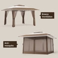 thumbnail image 6 of Asofer 13x13 Pop Up Gazebo Tent with Mosquito Netting, Canopy Tent for Lawn Backyard Garden Deck,Beige, 6 of 7