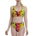 thumbnail image 2 of Picia Colorful Tie Dye Stained Glass 1 Women's High Waisted Bikini Scoop Neck Swimsuit Two Pieces Bathing Suit-, 2 of 8