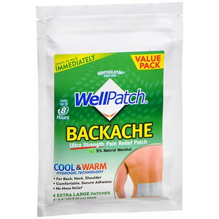 WellPatch Backache Ultra Strength Pain Relief Patches Extra Large - 4 ct
