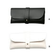 thumbnail image 4 of serony Leather Eyeglass Case Carry Bag Reading Simple Style Dustproof Protector Non-scratches Sunglass Pouch Travel Pack White, 4 of 9