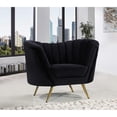 thumbnail image 3 of Homestock Vintage Vogue Black Velvet Chair, 3 of 10