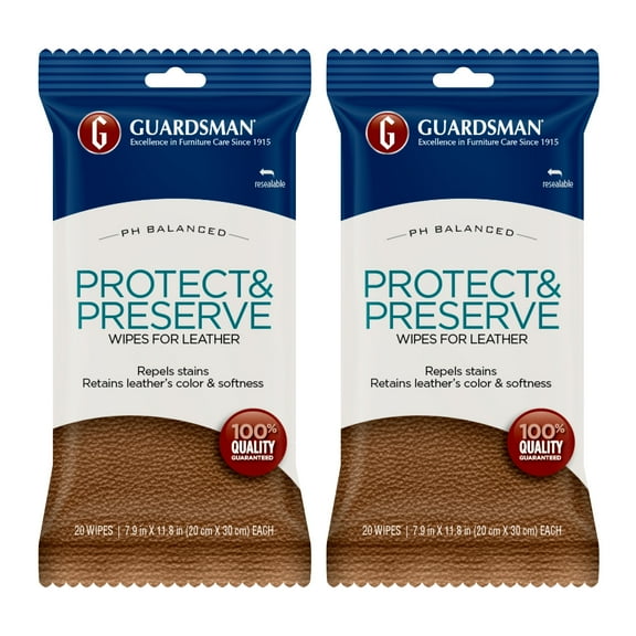 Guardsman Protect & Preserve Leather Wipes 2pk