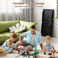 thumbnail image 5 of Flycity No Assembly Folding Coffee Table, Leg Latches Portable Sturdy Floor Table Desk for Sitting on the Floor, Low Coffee Table for Living Room, Home, Office, Black, 41.34"x21.65"x15.75", 5 of 9